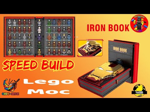 Iron man book (moc Lego set 55 iron man minifigures