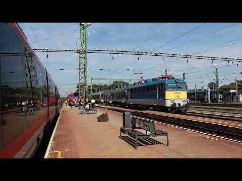 Train from Szombathely arriving at Celldömölk