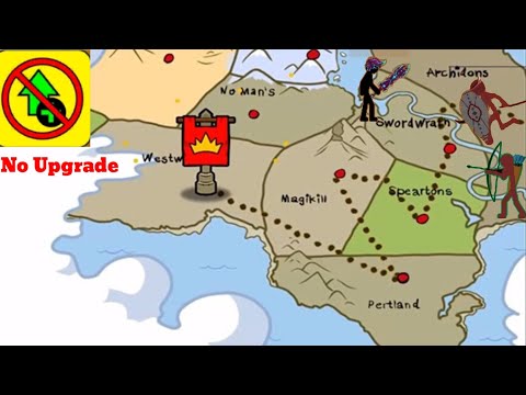 Campaign Mode No Upgrade vs Archidons, Native Spearmen and Swordwarth | Stick War Legacy