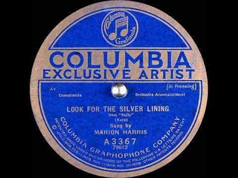1920 Marion Harris - Look For The Silver Lining