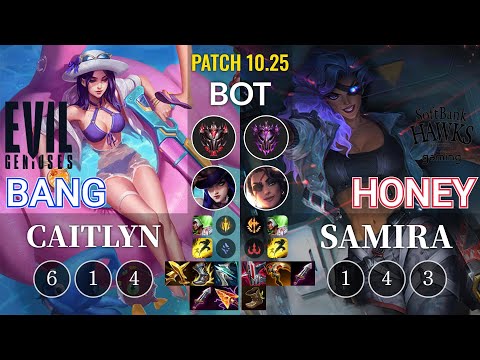 EG Bang Caitlyn vs SHG Honey Samira Bot - KR Patch 10.25