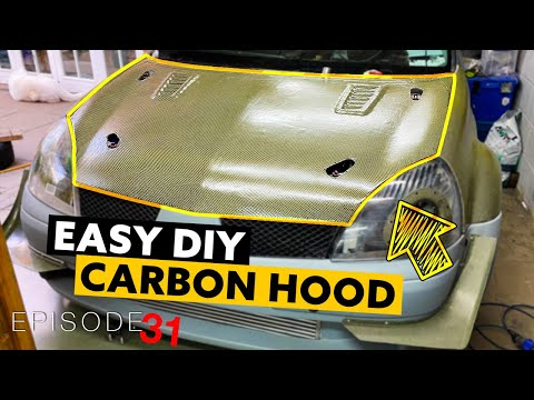 How to Make Carbon Car Bonnet/Hood. A simple DIY version anyone can do. Easy Composites. ep.31