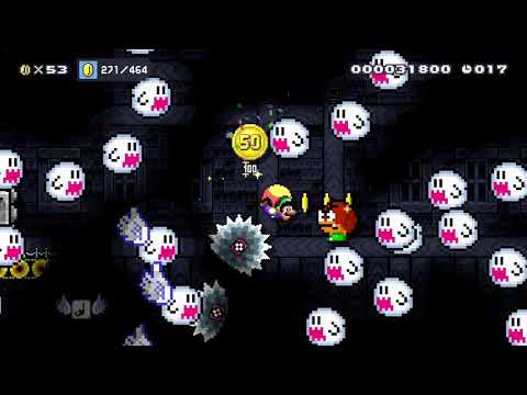 【全期間銀メダルを目指して...】テレサのダッシュ半自動 ♪  Y+→ by ★E/H/M_そら★ - Super Mario Maker 2 - No Commentary 1bz