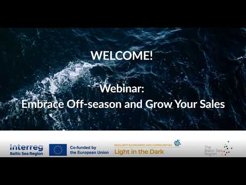 Embrace Off Season and Grow Your Sales – Baltic Sea Region Tourism Webinar
