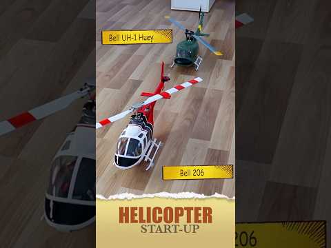 Helicopter Start up | Bell 206 & Bell UH-1 Huey #rc #helicopter #flyinghelicopter #rchelicopter