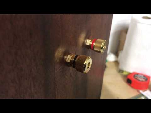 DIY Bookshelf Speakers - Binding Post Install
