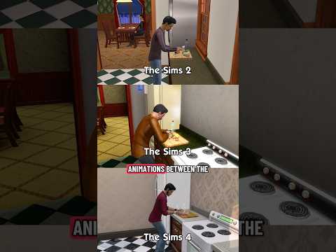 Comparing animations between The Sims 2, 3, & 4: Cooking
