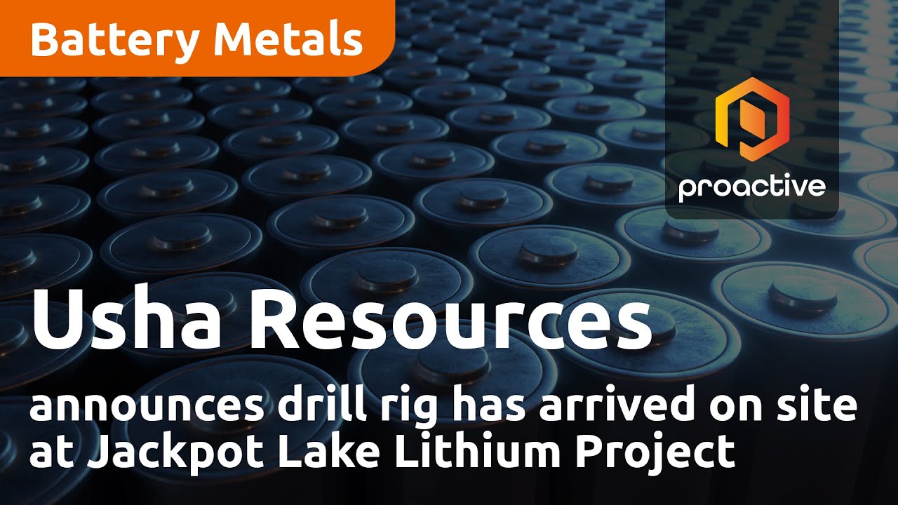 Usha Resources announces drill rig has arrived on site at Jackpot Lake Lithium Project