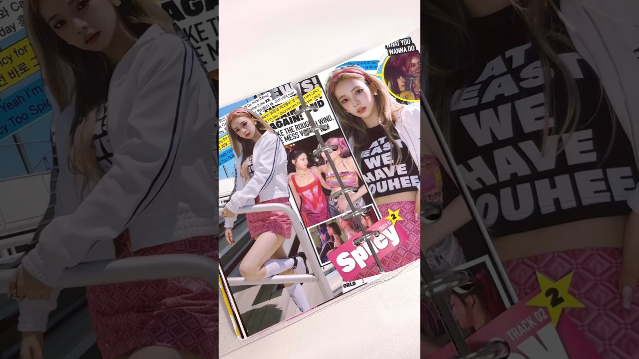 에스파 카리나 스크랩 ➰ aespa karina the world album scrap • kpop journal  #shorts #album #scrap