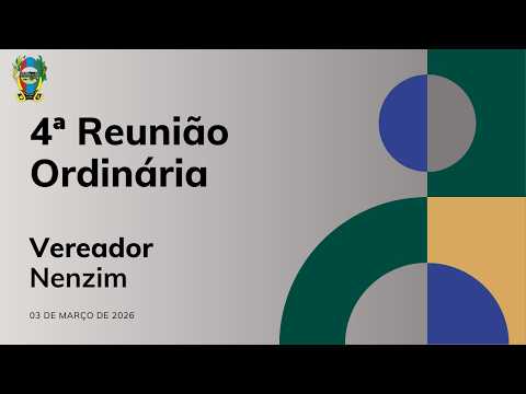 4ª Reunião Ordinária da Câmara Municipal de Cabeceira Grande (MG) 02/03/2026.