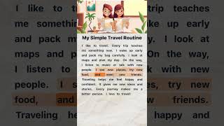 My Simple Travel Routine | English Reading and Listening Practice #englishforbeginners #easyenglish