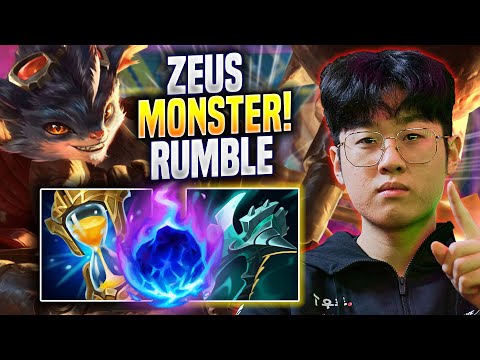 ZEUS IS A MONSTER WITH RUMBLE! - T1 Zeus Plays Rumble TOP vs Jayce! | Season 2023
