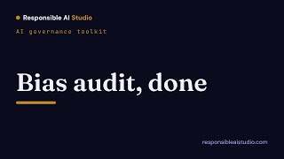 AI governance: audit legal AI bias in under an hour