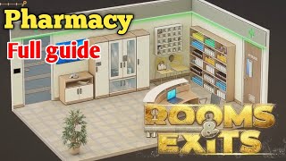 Rooms and Exits Level 3 Pharmacy Chapter 2 Walkthrough ( No Honor Among Thieves )