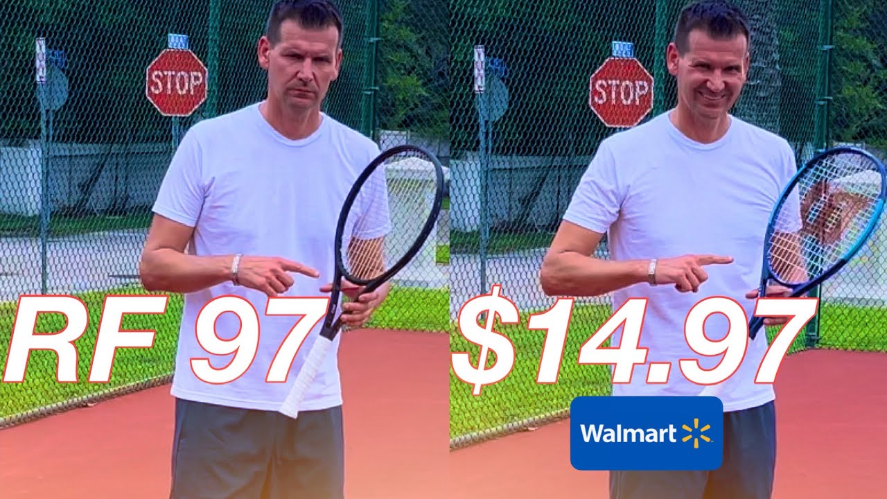 Most Expensive vs Cheapest TENNIS RACQUET TEST | Wilson RF 97 vs $14.97 Walmart Racket