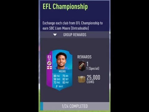 FIFA 18- Ultimate Team: EFL Championship SBC 1/24 #152