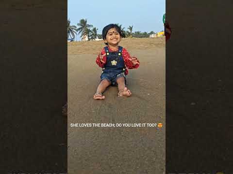 Baby enjoying at the beach ⛱️ #beach #beachvibes #beachlife ,#enjoylife #beautiful #nature