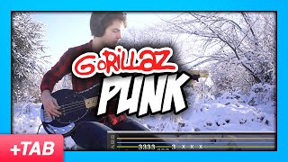 Gorillaz - Punk | Bass Cover with Play Along Tabs
