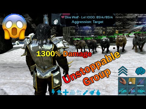 Taming a Pack of Level 1000 Dire Wolves on Ark Mobile (Casual Brutal)