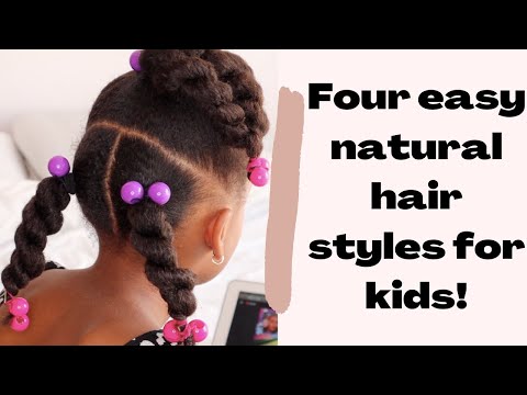 4 easy hairstyles for kids | Natural hair | AbbieCurls