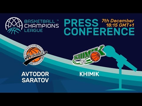 Avtodor Saratov v Khimik - Press Conference - Basketball Champions League