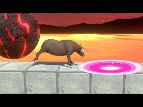 Who Can Escape from Fireball and Evolve into a Kaiju - Animal Revolt Battle Simulator