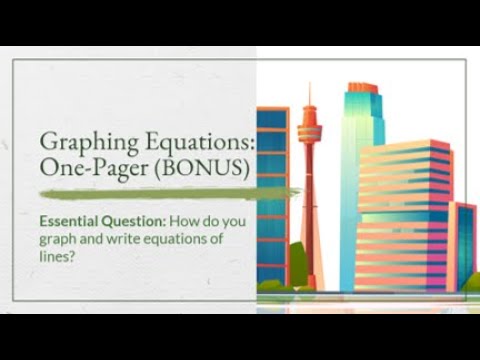 Linear Equations One Pager
