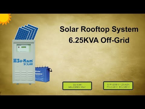 Solar rooftop system | Sukam 6.25KVA Off grid solar inverter