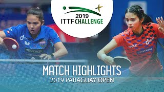Adriana Diaz vs Melanie Diaz | 2019 ITTF Paraguay Open Highlights (1/4)
