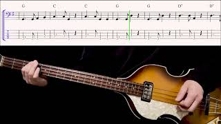 Bass TAB : You Like Me Too Much - The Beatles - isolated track