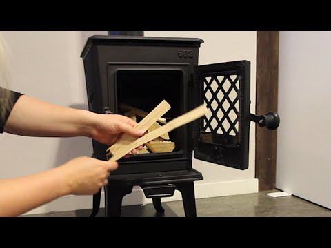 Разведение огня в печи Jotul F602 ECO