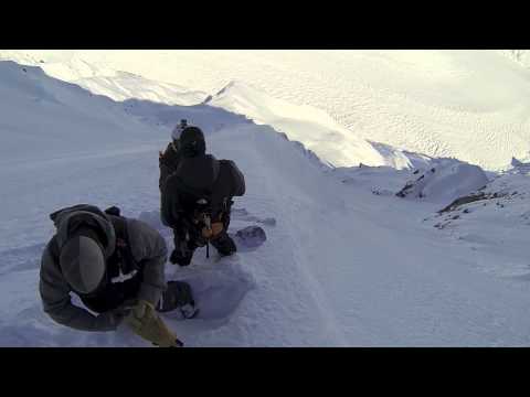 Mind Warp Couloir Snowboard First Descent - Silverton Mountain Guides Alaska Heli-Ski