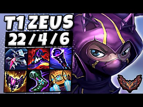 T1 Zeus Kennen vs Rengar TOP [ Quadrakill ] Lol Korea Grandmaster 13.10 ✅