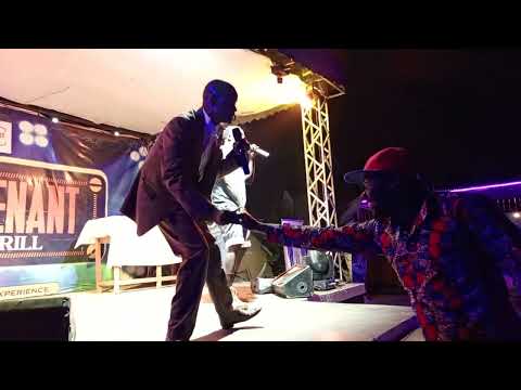Patz Culture joins comedian Bouncer Wod Paibona on stage during Mc Young Moni concert