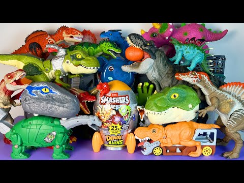 Jurassic World Unboxing Review Asmr Colorful Dinosaur T-rex Spinosaurus Brachiosaurus Zuru Smashres