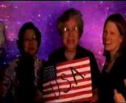 Terry G. is cheering for U. S. A.