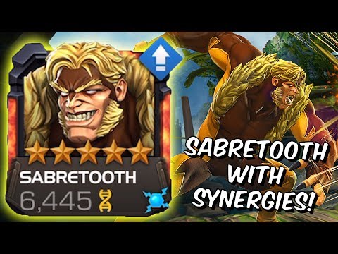 5 Star Sabretooth Rank Up & Variant + The Maze Gameplay /w Synergies! - Marvel Contest Of Champions