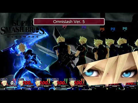 Super Smash Bros Ultimate 8 Player Final Smash Cloud ( Omnislash Ver. 5 )