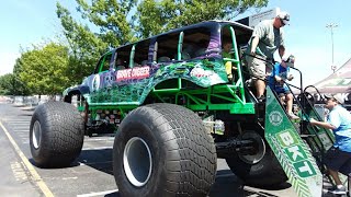 Getting a ride on the Grave Digger Ride Truck at the Monster Jam Pit Party in Nashville,TN 2019