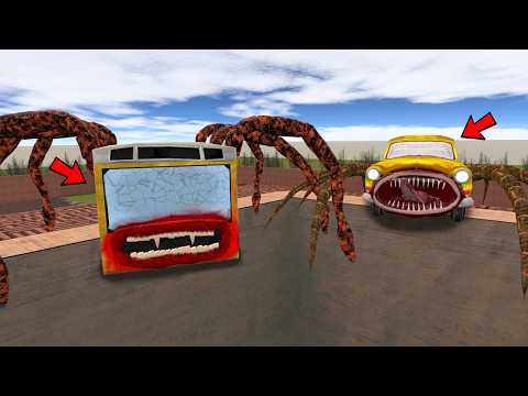 BUS EATER & CAR EATER TOWN IN MAZE In Garry's Mod