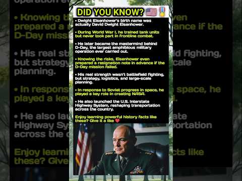 The Untold Story of Dwight Eisenhower | Historical Facts (AI Visual) 🇺🇸🎖️