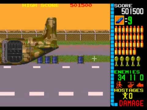 Operation Wolf arcade gameplay and ending