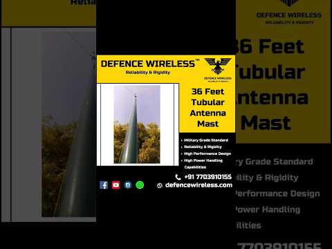 42 Feet Aluminum Tubular Mast Military Grade For Uhf, Vhf, Hf, Antenna Mount in India