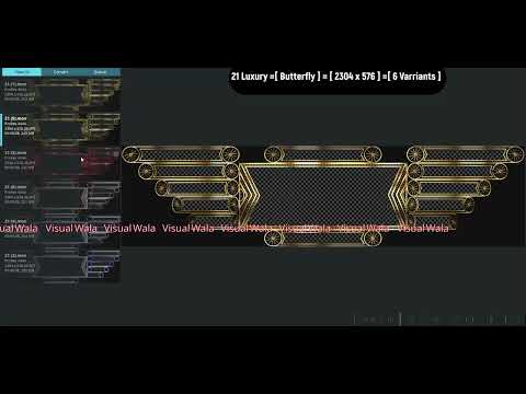 21 Luxury = [ Butterfly  ] = [ 2304 x 576 ] =  [ 6 Varriants ] | Mapping  | Visual Wala