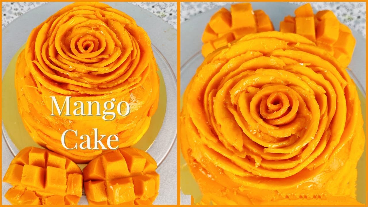 Mango Rose Cake Recipe|Mango Petal Cake|Fresh Alphonso Mango Cake|Mango Layer Cake|LIVE Cake Making