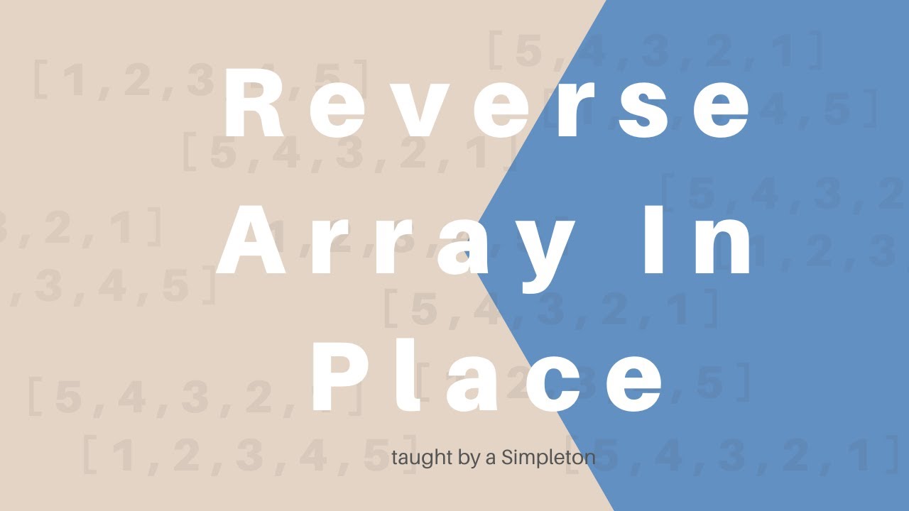 codeFumble | Reverse Array In Place (JS)