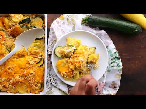 Cheesy Squash, Zucchini and Corn Casserole