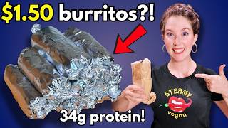 Meal Prep Vegan Burritos with 34g Protein 🌯 ($1.50 EACH!)
