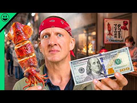 $100 Japanese Street Food Challenge in Kyoto!!