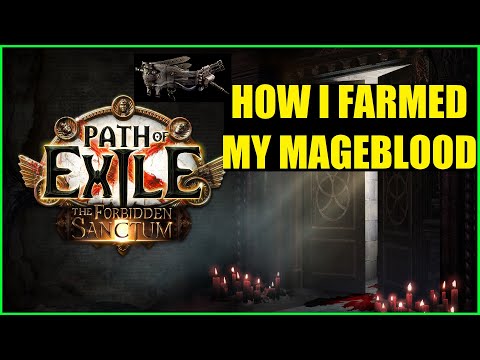 [Path of Exile 3.20] How I Farmed A Mageblood in Sanctum League Necromancer Zombie Skeleton -  1134